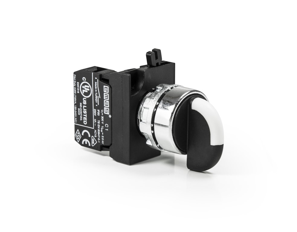 CM Serisi Metal 1NO (0-I) 60° Seçici Kalıcı 22 mm Buton